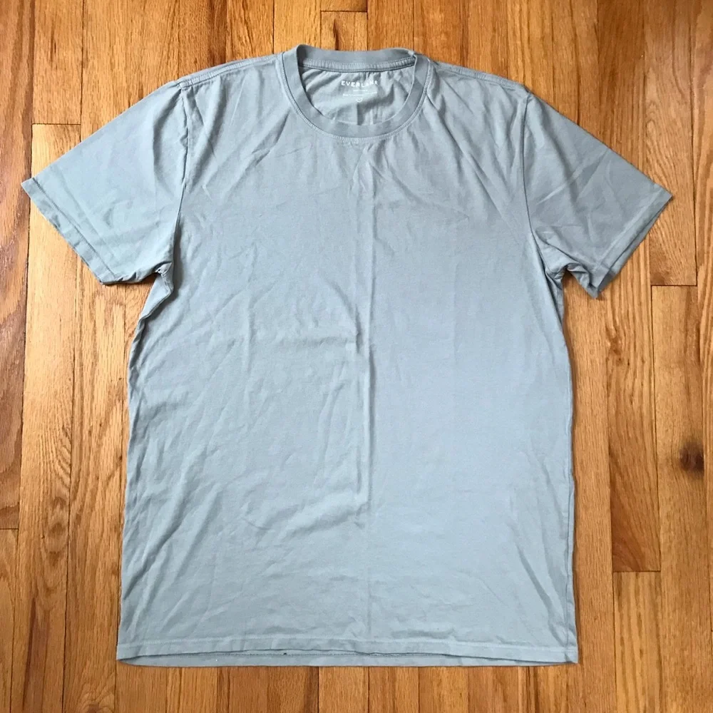 Everlane Pale Green Crewneck Short Sleeve Tee Large - Picture 1 of 9
